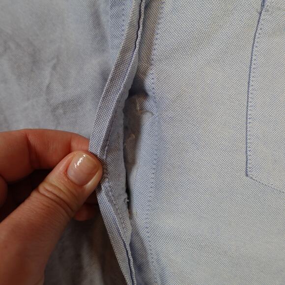 J. Crew Top Womens Small Boy Fit Oxford Shirt Cotton Button Front Blue Long Slv - Picture 3 of 10